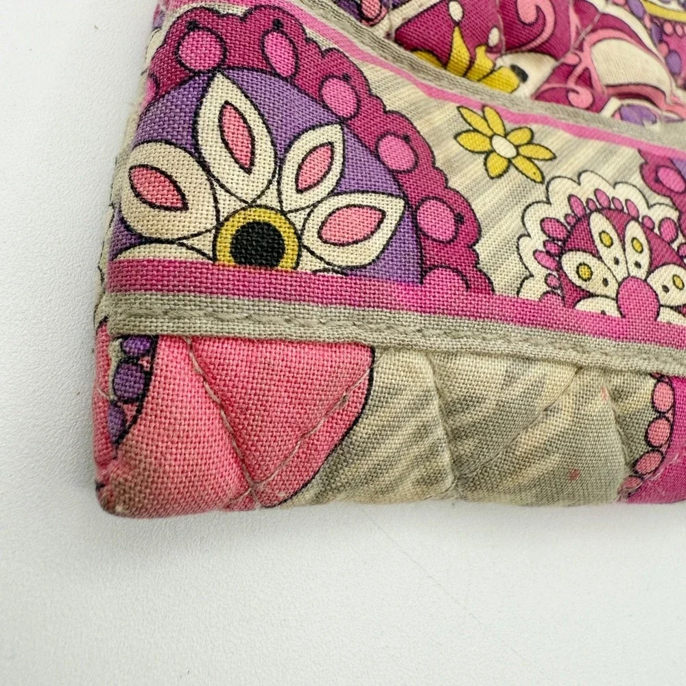 Vera Bradley Coin‎ Purse Wallet Quilted Pink Purple Floral Zip Small Womens